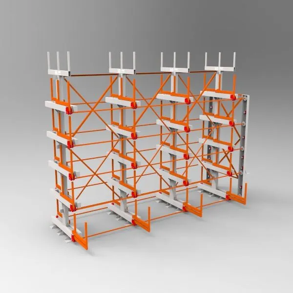 Estante voladizo desplegable de 5 niveles